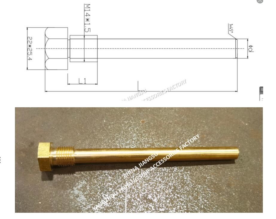 Copper Guide Bolt For Air Pipe Head No.533HFB-350A & Cop Guide For Air Vent Head No.533HFB-250A Material: Stainless Steel