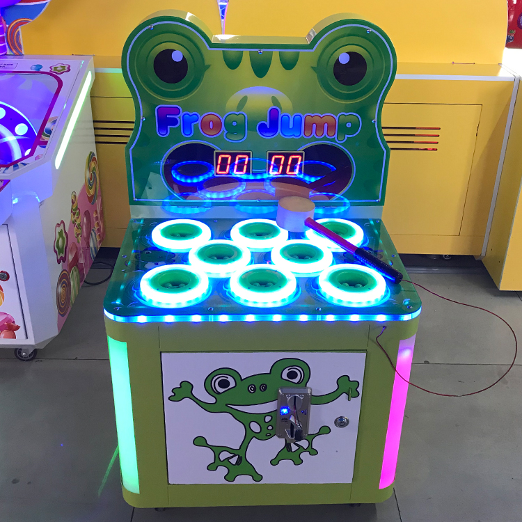 Children paradise video game entertainment parent-child ticket redemption coin operated frog whack-a-mole game machine