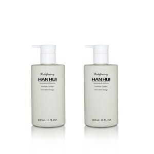 Wholesale Soft Touch Finish Plastic Lotion Bottle 300ml Round Shape With Matte Pump from china suppliers