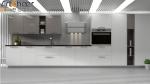 Smart Luxury Style Kitchen Cabinet Furniture White Island Set With Modern Design