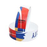 Durable Colored Paper Wristbands For Events Synthetic White Red Blue Yellow