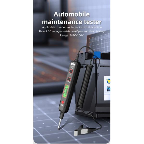 HT86A Car Voltage Detector Pen Non Contact Voltage Tester Continuity Resistance Ohm Meter Car Fault Circuit Test Pencil