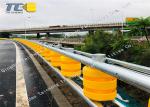 Road Corners Highway Roller Barrier , Anti Corrosion Rolling Guard Barrier