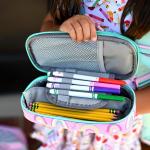 mibasies Kids Pencil Case for Girls and Boys Soft Rainbow Pen Box Pouch (Rainbow