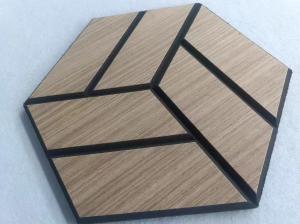 Wholesale OEM ODM Sound Absorbing PET Wood Veneer Acoustic Panels Lightweight Wall Panel Without MDF from china suppliers