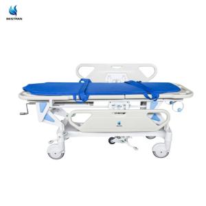 Wholesale Hospital Manual Patient Transfer Stretcher Height Adjustable IV Pole Oxygen Bottle Holder from china suppliers