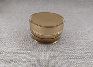 Wholesale Golden Round Plastic Cosmetic Jars 50g acrylic Makeup Containers Double Wall from china suppliers