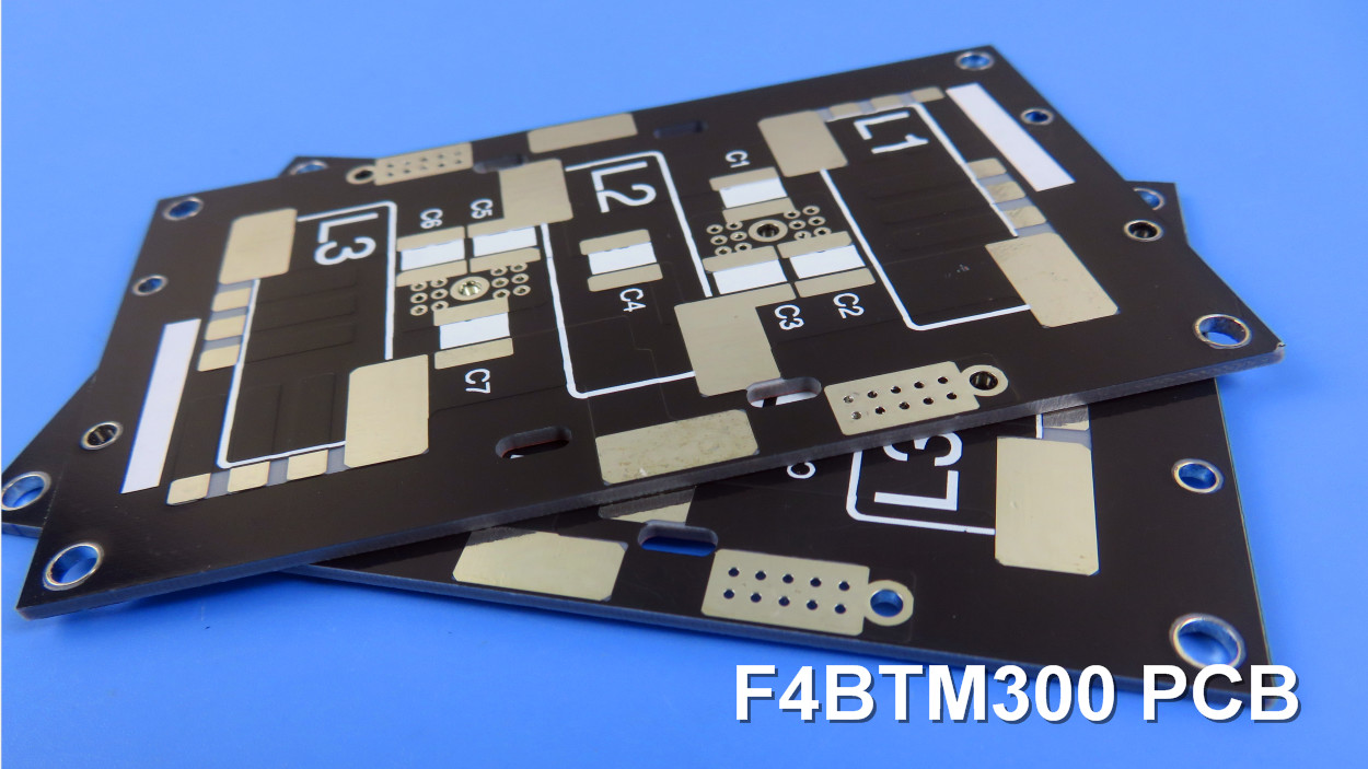 Double Sided F4BTM PCB 3.2mm with Black Soldermask and Immersion Gold