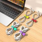 Silicone Magnetic Cable Ties Reusable Cable Organizers Earbuds Cords USB Cable