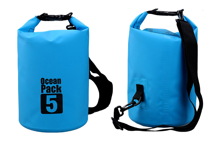5l Sturdy Watertight Dry Storage Bags 0.5mm Thickness With Adjustable Strap