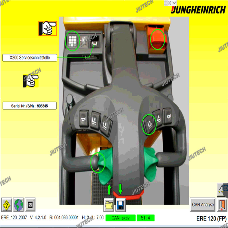 Forklift diagnostic tool Jungheinrich JUDIT 4 Incado Box Diagnostic Kit+FZ G1 tablet Judit forklift diagnostic scanner