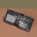 Authentic Alligator Leather Men's Short Bifold Wallet Card Holders Genuine