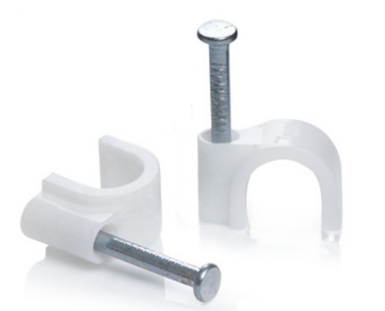 10mm Nail Coaxial Plastic Cable Clips