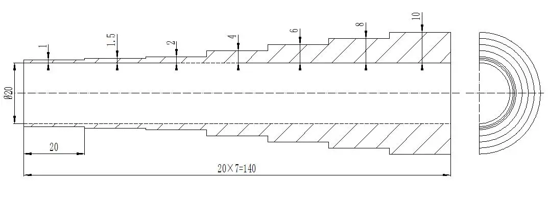 7 Step Pipe Carbon Steel Ultrasonic Test Block With Black Carrying Case