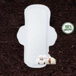 50ml-200ml Absorbency Women Menstrual Pads Organic Cotton Biodegradable Sanitary