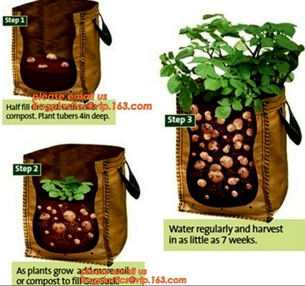 40 Gal Grow Biodegradable Garden Bags Aeration Fabric Pots Breathable With