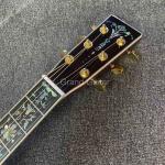 AAAA handmade OOO shape all Solid ebony wood acoustic electric guitar