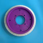 8 Holes Brush Wheel Stenter Machine Parts with Purple Plastic Body White Nylon