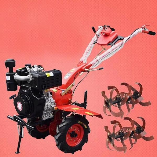 3600rpm Mini Power Tiller 188F 9.6HP Agriculture Tiller Machine Wet Friction
