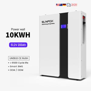 Wholesale Lifepo4 Battery 48V 51.2V 10KWH Wall-mounted Lithium Battery 48Volt 200ah Lithium Ion Batterie Solaire for Solar System from china suppliers