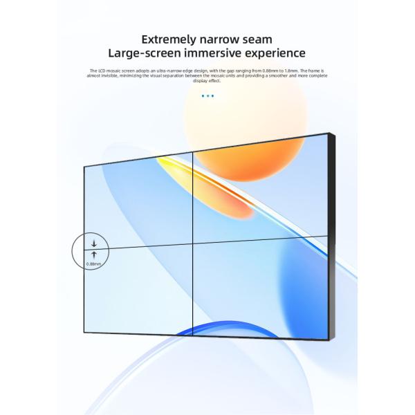 Ultra Narrow 46'' 55'' LG Boe Lcd Panel LCD Splicing Screen Monitor for Indoor Display Text Animation Function Seam 0.88mm