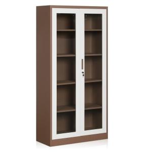 Wholesale Glass Swing Door H1850 Steel Lateral Filing Cabinet Steel Display Cabinet KD Structure from china suppliers