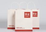 Red Printed Decorative Bags , Custom Recycled Take Away Paper Shopping Bags