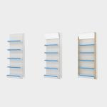 Double Columns Medical Store Display Rack White 1200mm 1500mm 1800mm Length