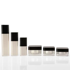 Wholesale Black Plastic Screw Lid 15g 30g 50g Cosmetic Acrylic Jar from china suppliers