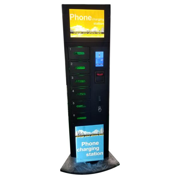 Coin Operated Cell Phone Charging Stations For Library School Restaurant with
