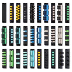 Wholesale Single Multi Mode Fiber Optic Adapter Panel , 6 Port LC Fiber Patch Panel Black from china suppliers