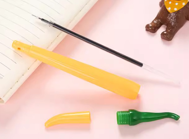 Creative plastic pen simulation vegetable chili learning stationery water-based signature pen neutral pen