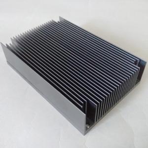 Wholesale Black Powder Coated AL 6063 T5 Aluminum Heat Sink Precision Machined Parts W110mm from china suppliers
