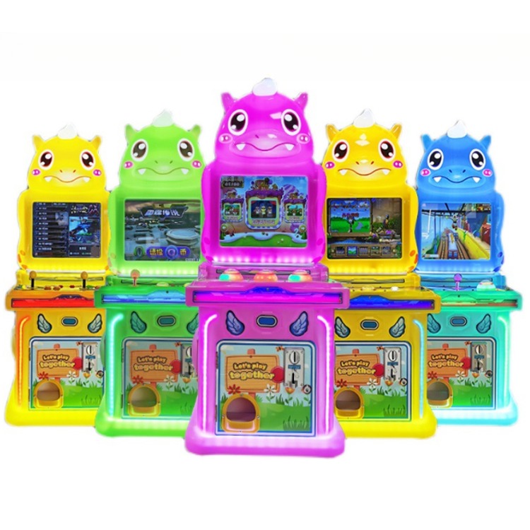 Dreamland colorful bus children game machine coin operated plastic motorcycle arcade machine for kids land