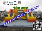 Tropical Tree Inflatable Bouncy Castle / Childrens Commercial Jumping Castles
