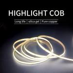 Flexible Dimmable COB LED Strip 120 Degrees Outdoor Waterproof COB LED Strip