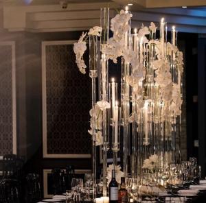 Wholesale Hot selling Tall crystal candelabra for wedding table centerpieces from china suppliers