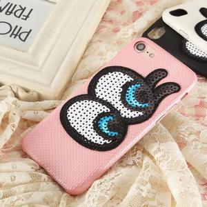 Wholesale Soft Plaid PU Lovely Big Eyes Cell Phone Case Back Cover for iphone 7 7 plus 6s 6 plus from china suppliers