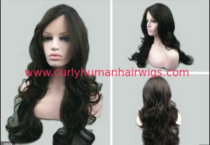Wholesale 7A Black Deep Wave Natural Human Hair Wigs No Shedding No Tangle from china suppliers