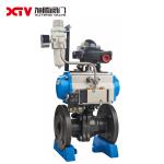 Acid Media Compatible 2PC Flange Ball Valve for Normal Temperature Industrial