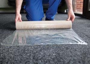 Wholesale RH07027 Carpet Protection Film Leaving No Residue With 2 Colors Logo Print from china suppliers