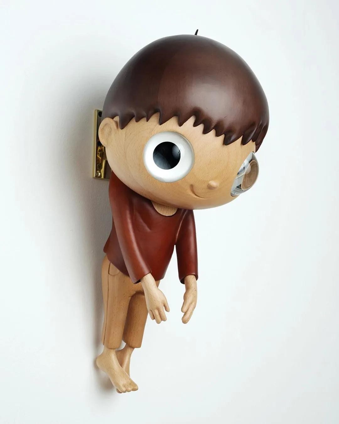 Ashtree Pine Modern Wood Wall Sculpture , Large Wooden Art Statue