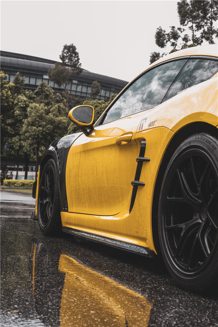 New Product for Porsche Cayman Carbon Fiber Tuyere 718 Boxster Carbon Fiber Side air Inlet