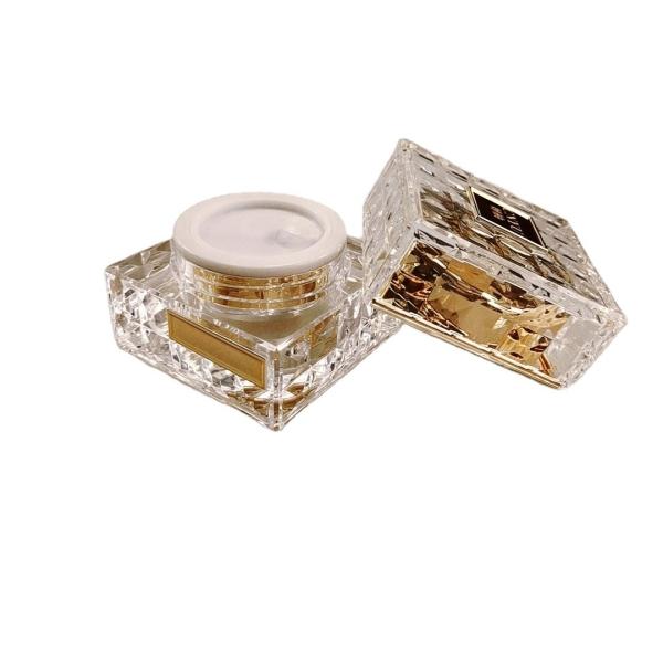 30g 50g Acrylic Gold Cream Jar for Skincare Cream Plastic Jar Eco-friendly and