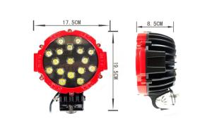 Wholesale Three Housing Color Balck/Yellow/Red 51W 3800LM 6000K 17 Pieces Epistar LED 7 Inch LED Work Light from china suppliers