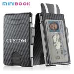 Slim Leather RFID Blocking Bifold Wallet with Metal Pop-Up Card Holder Anti