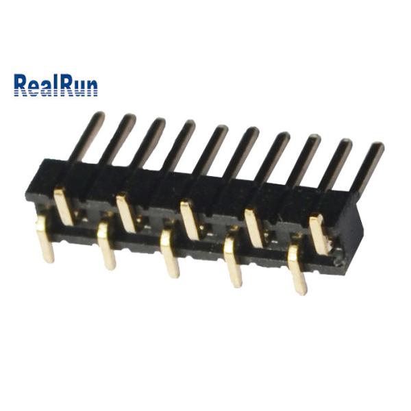 10pin Single Row 500VAC PA6T SMD Male Header Connector