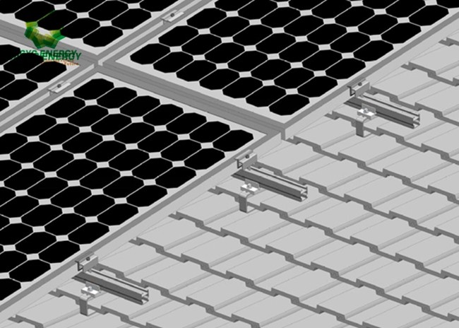 Metal Sheets Solar Panel Roof Mounting System Aluminum Solar Panel Frame Steel Plate Fabrication for Solar Panel Project