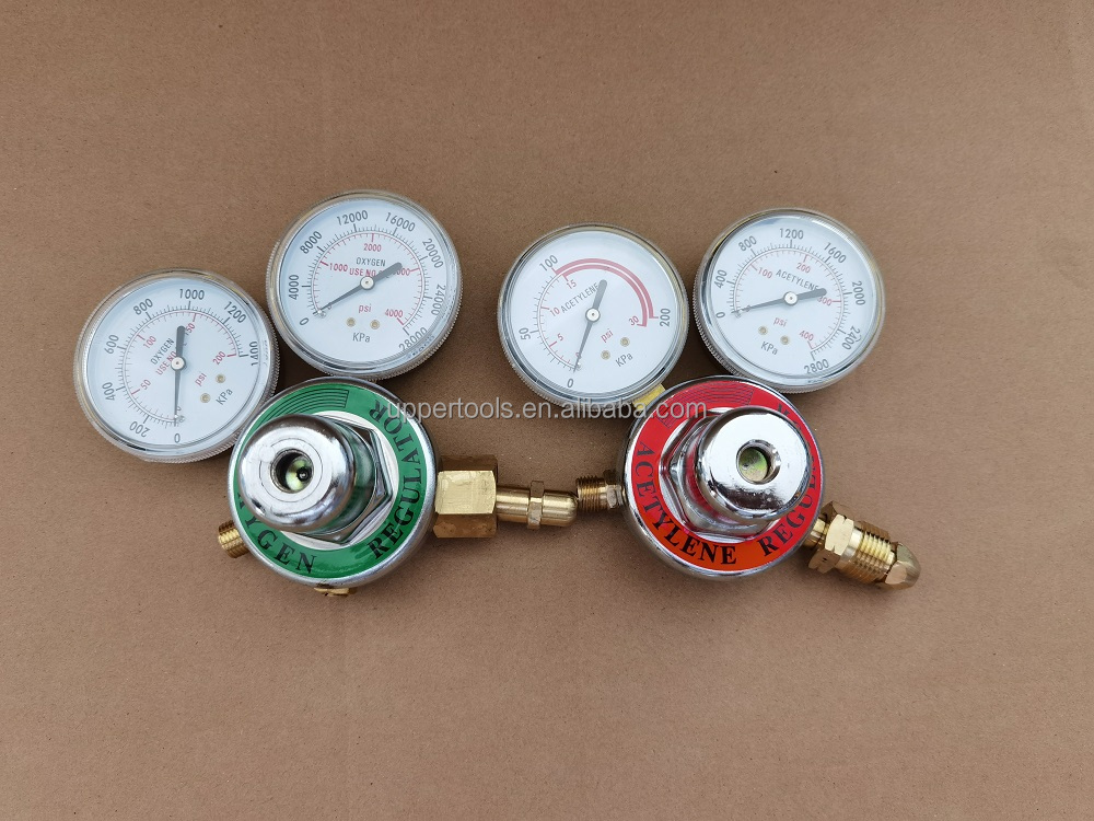 Welding Cutting Kit Oxygen Acetylene Gas Regulator with Twin Hose and Cutting Nozzle