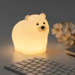 Muid Little White Bear Patting Lamp Silicone Children Soft Baby Light Sleep